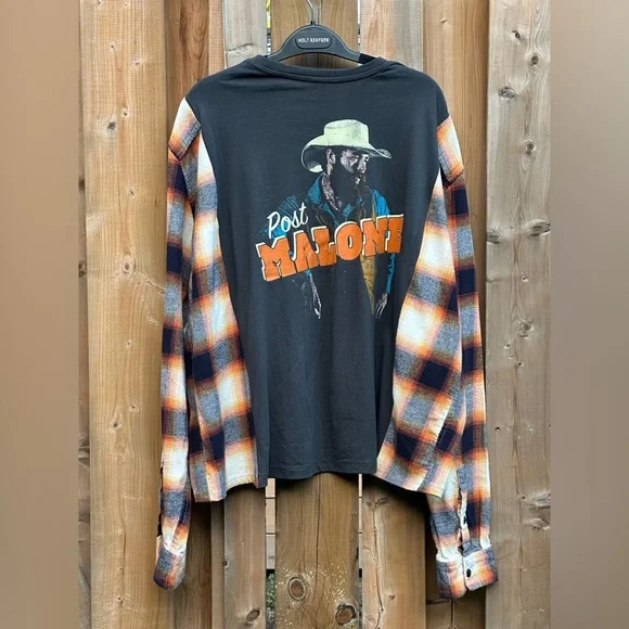 Post Malone Handmade Upcycled Shirt - Free Size - Picture 4 of 4